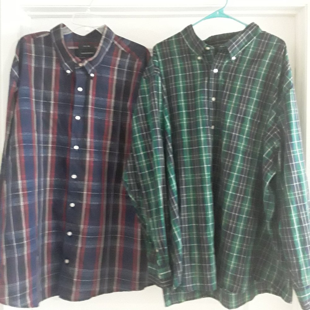 Lot of 2 Saddlebred 3X Big and Tall Long Sleeve